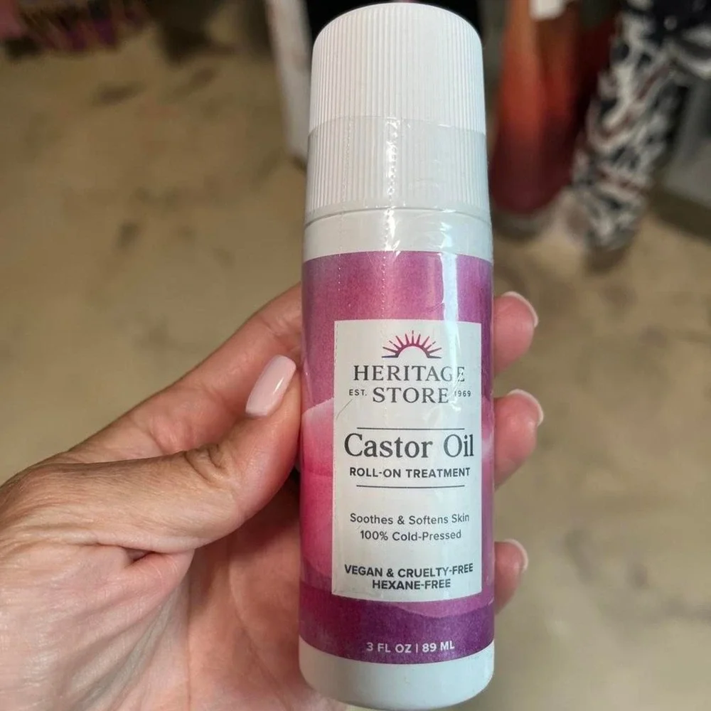 Heritage Store Castor Oil Roll-On Treatment 3oz New